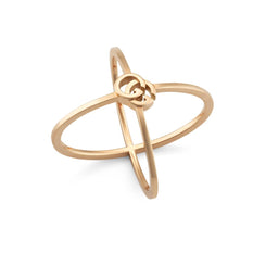 Gucci GG Running 18ct Rose Gold Ring YBC702344001