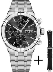 Maurice Lacroix Watch Aikon Automatic Chronograph 44mm Strap Set AI6038-SS00F-330-A