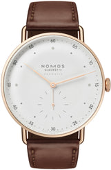 Nomos Glashutte Watch Metro Neomatik 39 Rose Gold Sapphire Crystal 1180