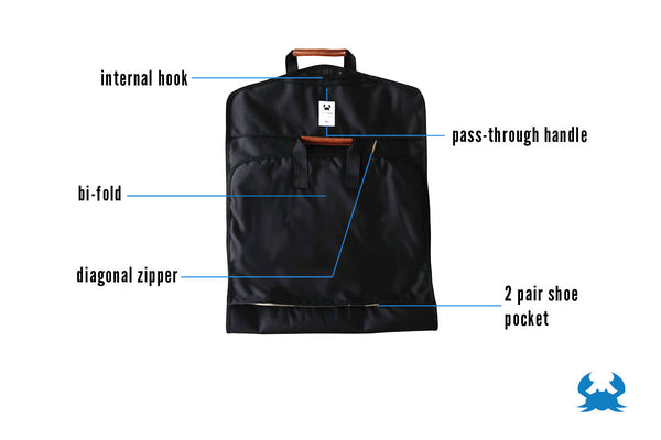 Garment Bag by Blue Claw Bag Co