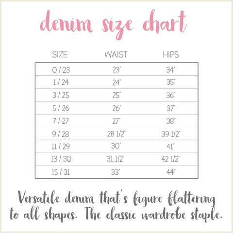 Red Rose Size Chart