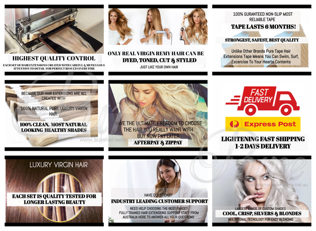 #60 - Platinum blonde hair extensions