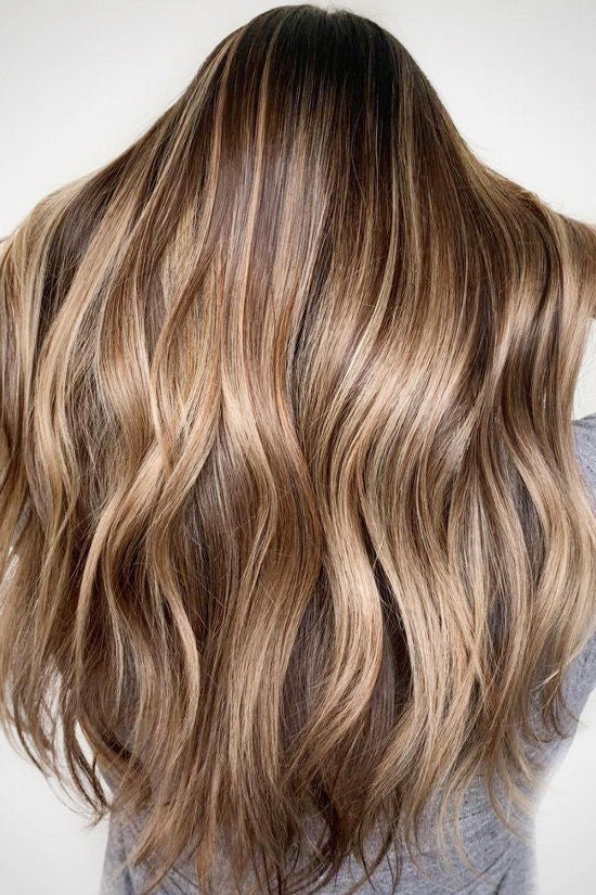6 16 6 Light Brown To Caramel Blonde Foils Short Fade Balayage Ombre Tape Hair Extensions