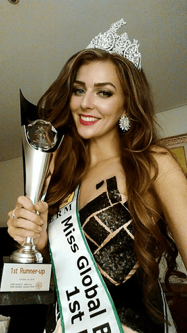 Miss Global Beauty Queen (1st Runner Up) 2016, Eliza Ancau, a adus acasa trofeul din Korea intr-o geanta Adona