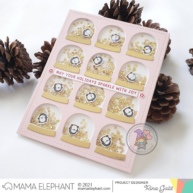 21-64 Mama Elephant - Easy Xmas Greetings Clear Stamps – Cloud9 Crafts