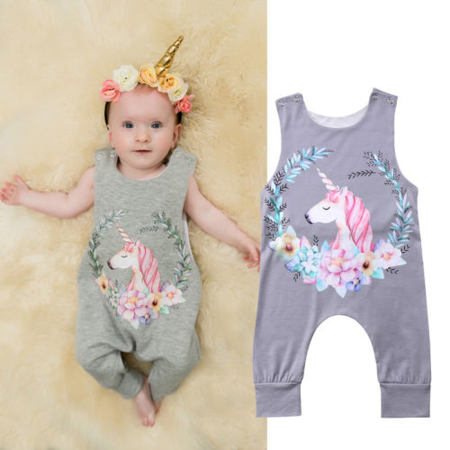 girls unicorn romper