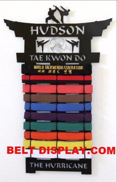 Personalized Karate Belt Display Rack Martial Arts