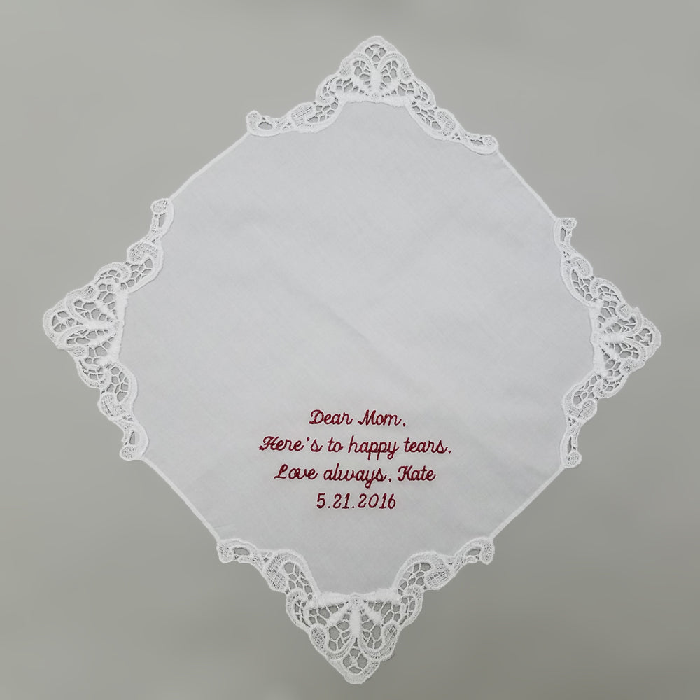 embroidered lace handkerchief