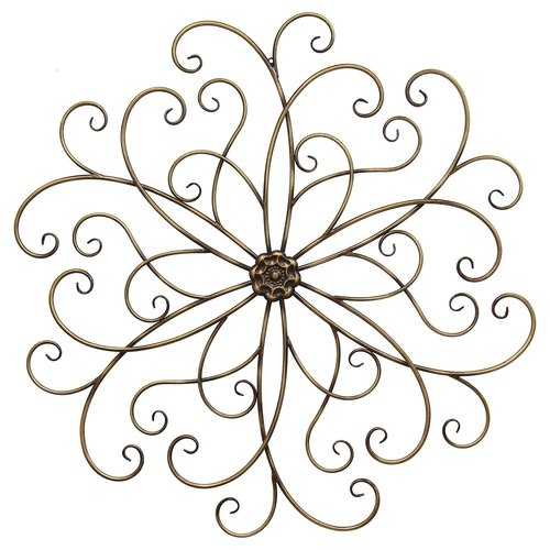 30.5" X 0.75" X 30.5" Bronze Metal Wall Decor