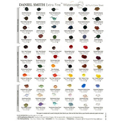 Daniel Smith Watercolor Dot Chart