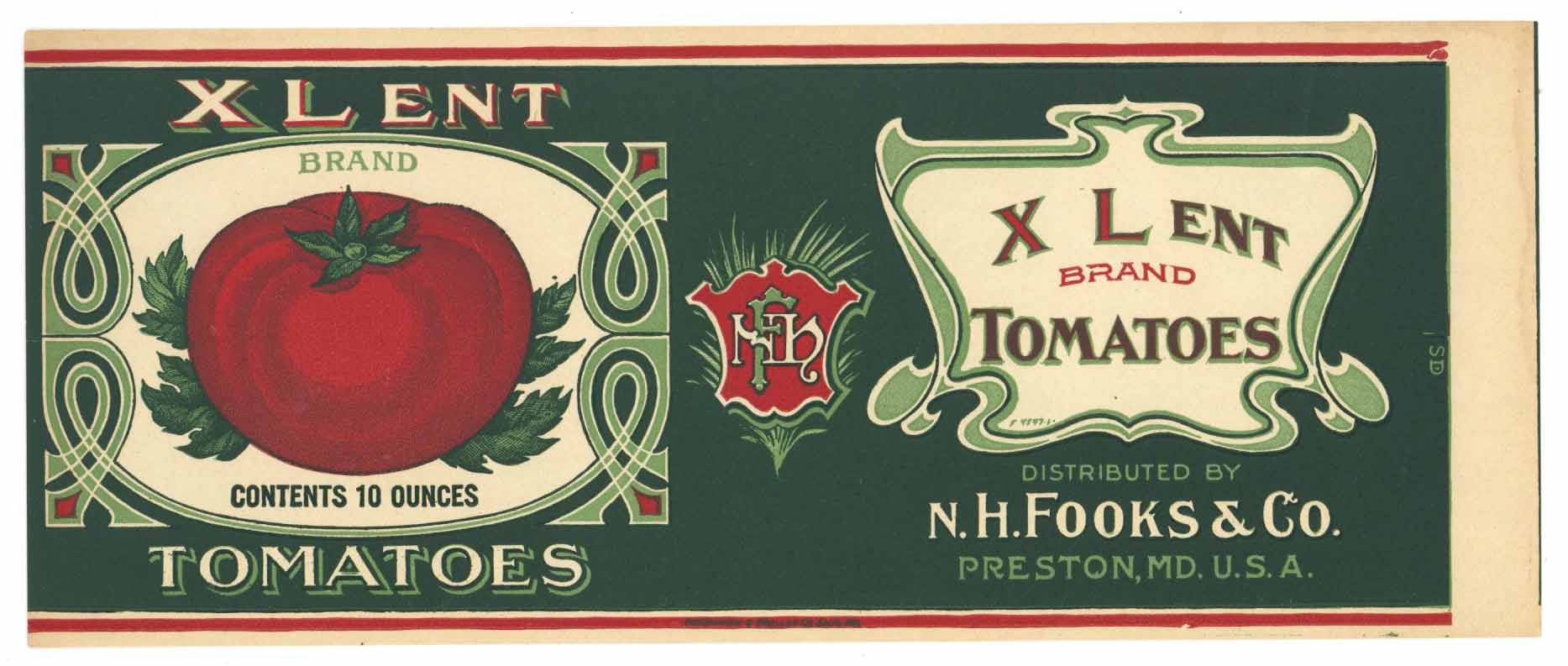 Pride of Talbot Tomato Can Label Preston Maryland File Copy Piedmont