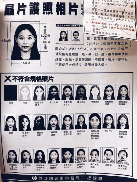 Photograph Requirement for Taiwan Passport and VISA Application