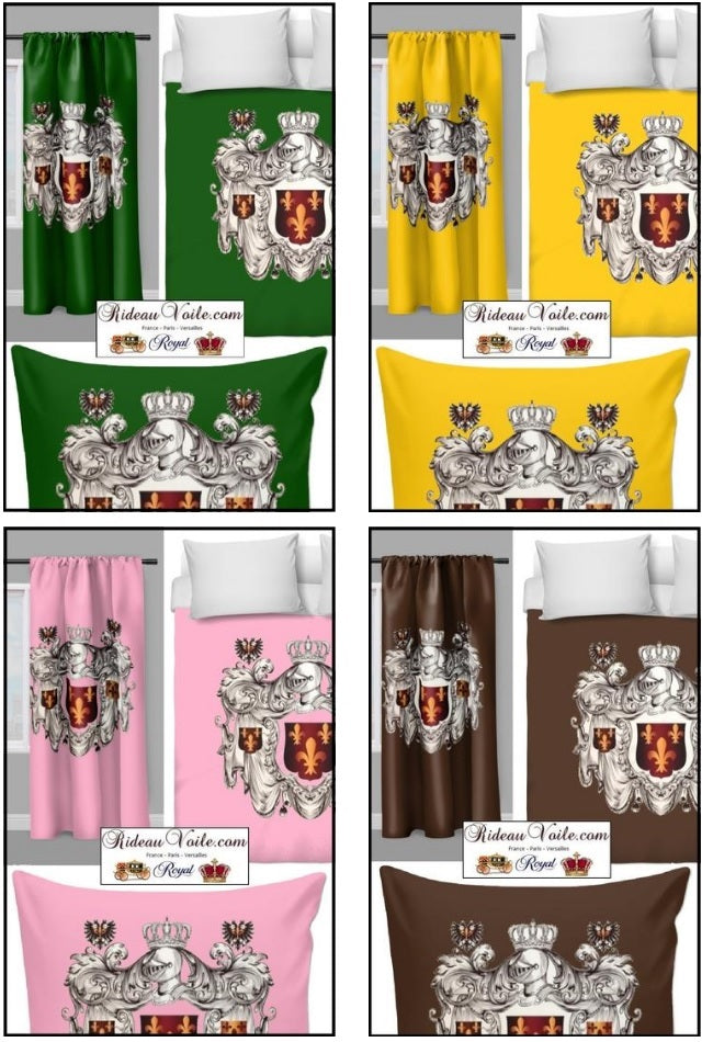 Boutique style Empire héraldique tissu ameublement décoration tapisserie France french fabrics heraldic