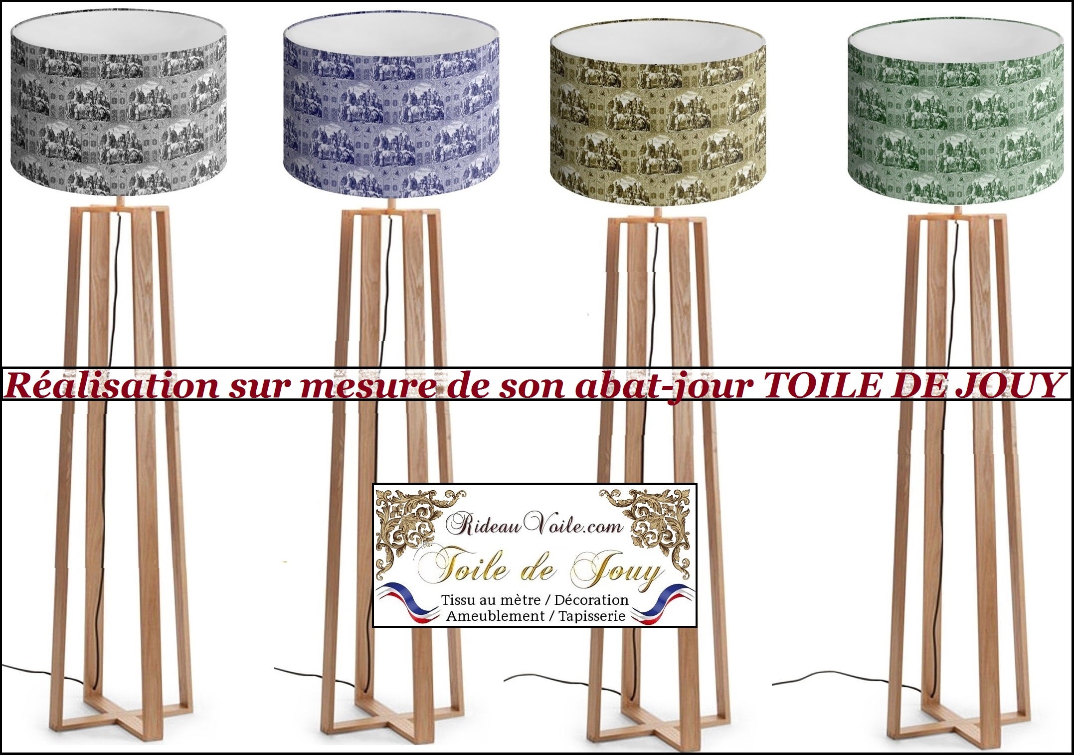 Comment décoration Toile de Jouy abat-jour papier peint rideau store sur mesure tissu ameublement tapisserie