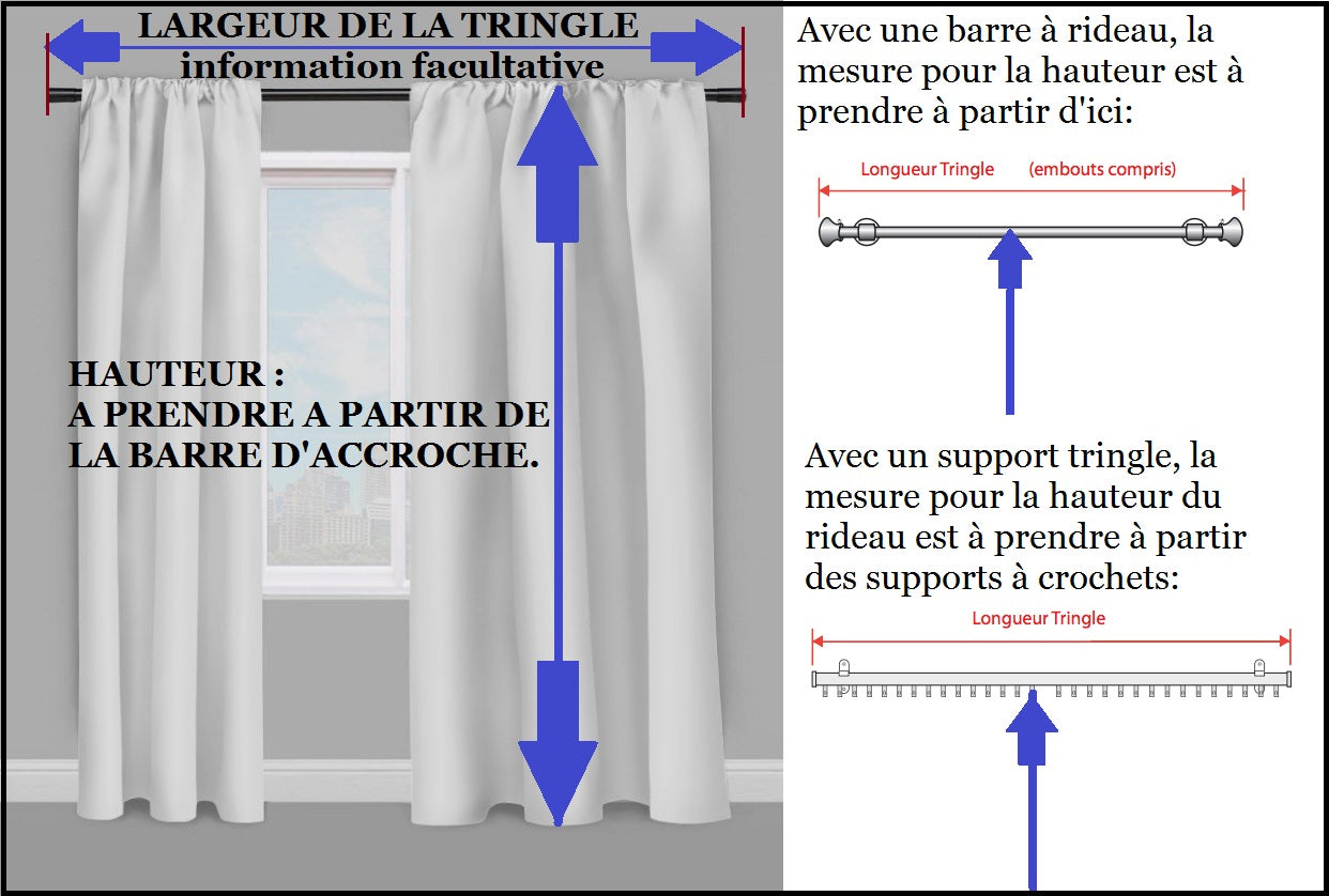 comment prendre les mesure fenêtre et barre support tringle pour rideau 