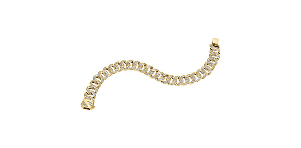 10K Yellow Gold 3.00cttw Diamond Cuban Link Bracelet