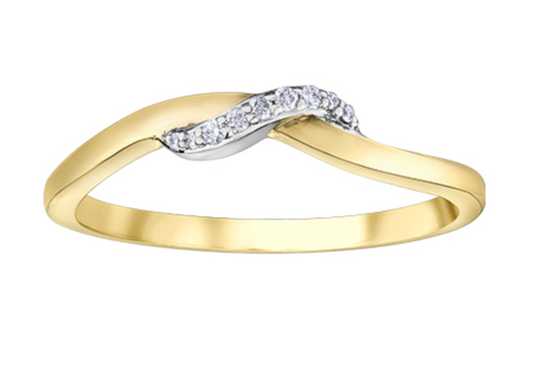 10K Gold 0.04cttw Canadian Diamond Wedding Band