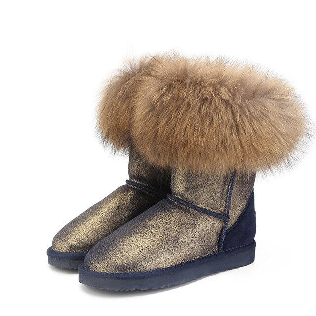 real fox fur boots