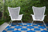 'Scallop' Electric Blue - Encaustic Tile (sample) as seen in Elle Decoration