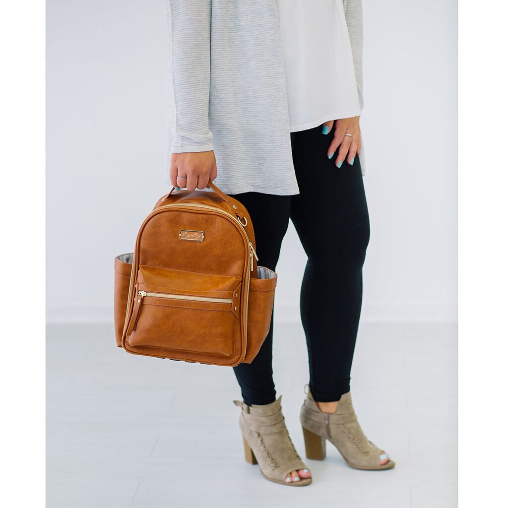 cognac diaper bag