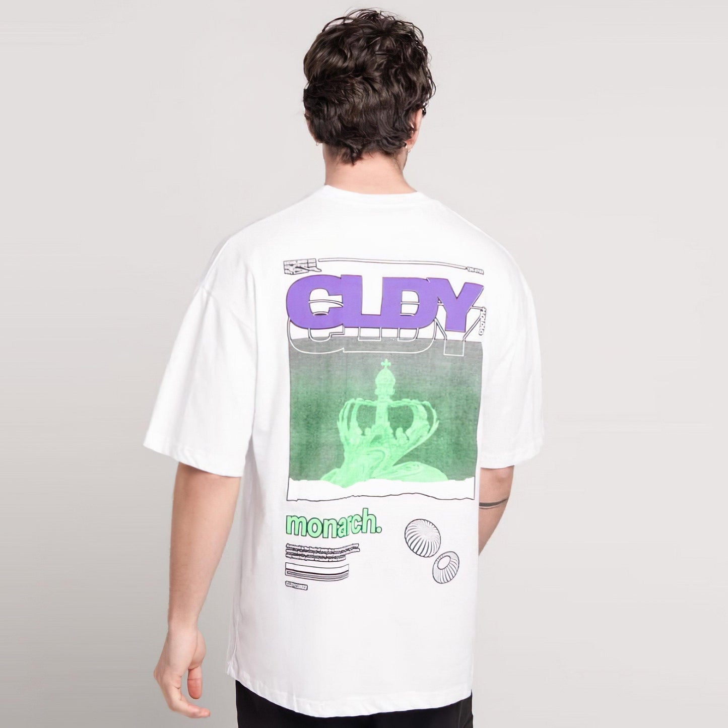 Aarhon Tee Shirt Monarch TIKA-8047 Blanc - Street'Style