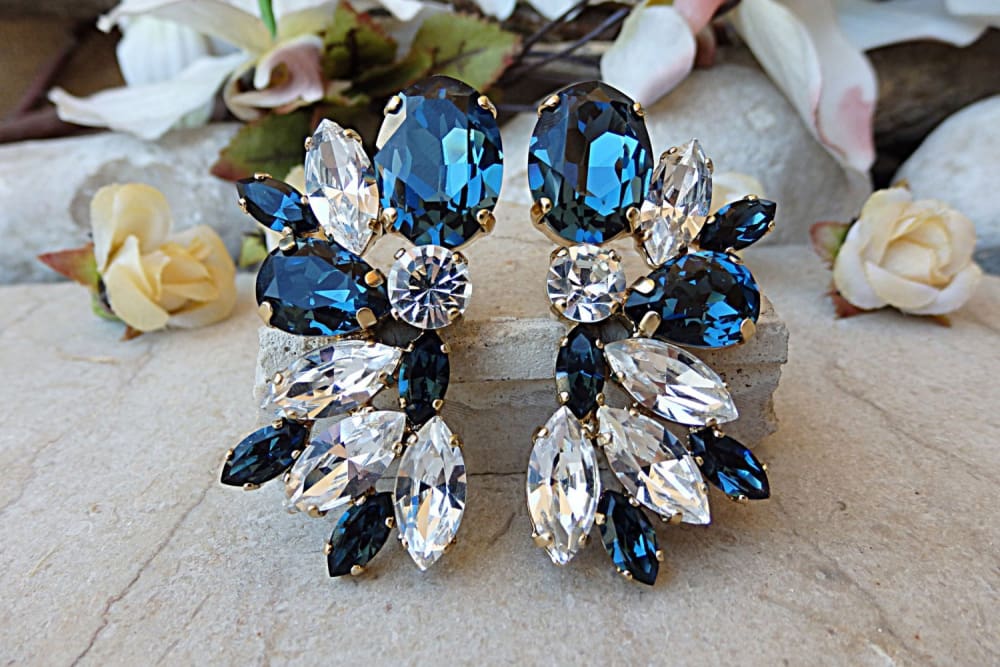 blue earrings