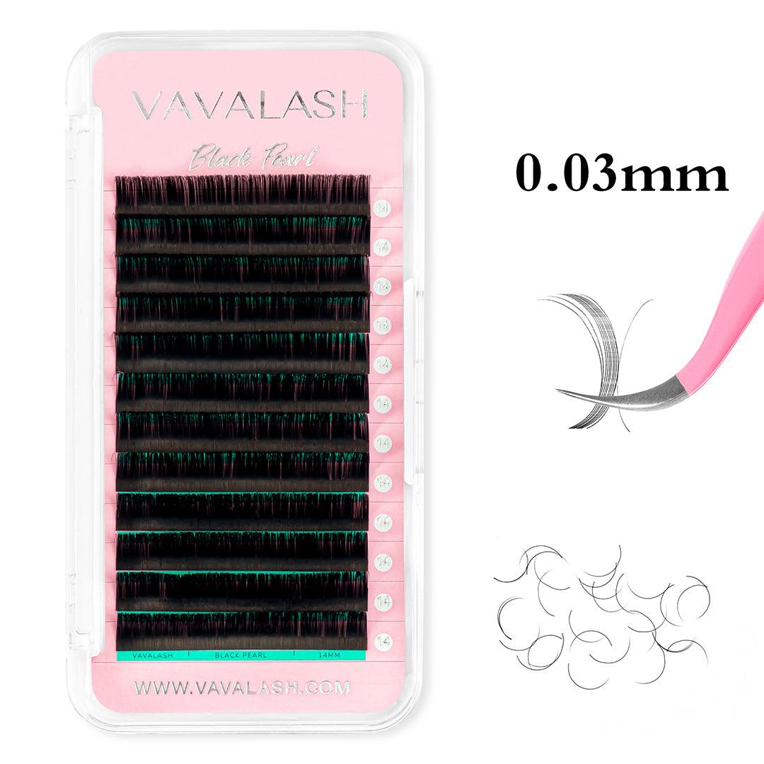 Black Pearl Matte Black Mega Volume Lash Extensions 0.03mm