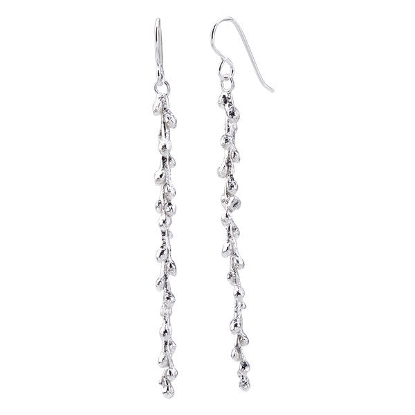 silver drop earrings