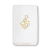 White Leather Yardage Book Cover