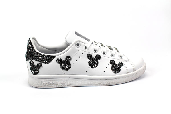 Adidas Stan Smith Personalizzate Topolini Black Silver Glitter – Ballo Da  Sola