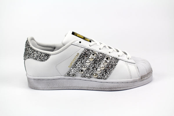 adidas superstar con brillantini argento