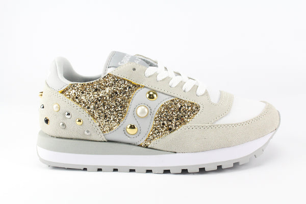 Saucony Jazz White Gold Glitter \u0026 Borchie – Ballo Da Sola