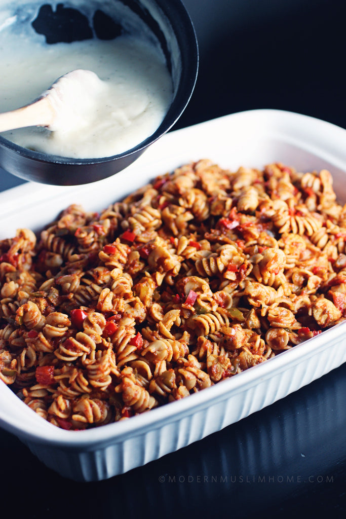 Crazy Good Cheesy Chicken Pasta | ModernMuslimHome.com 