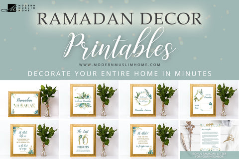Easy Ramadan Decor Printables by ModernMuslimHome.com