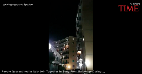 Italians singing from their balconies during quarantine
