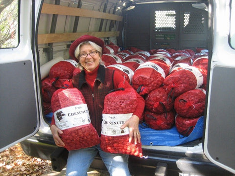 Chestnut Charlie's Fresh Harvest with Chesnuts in Bags