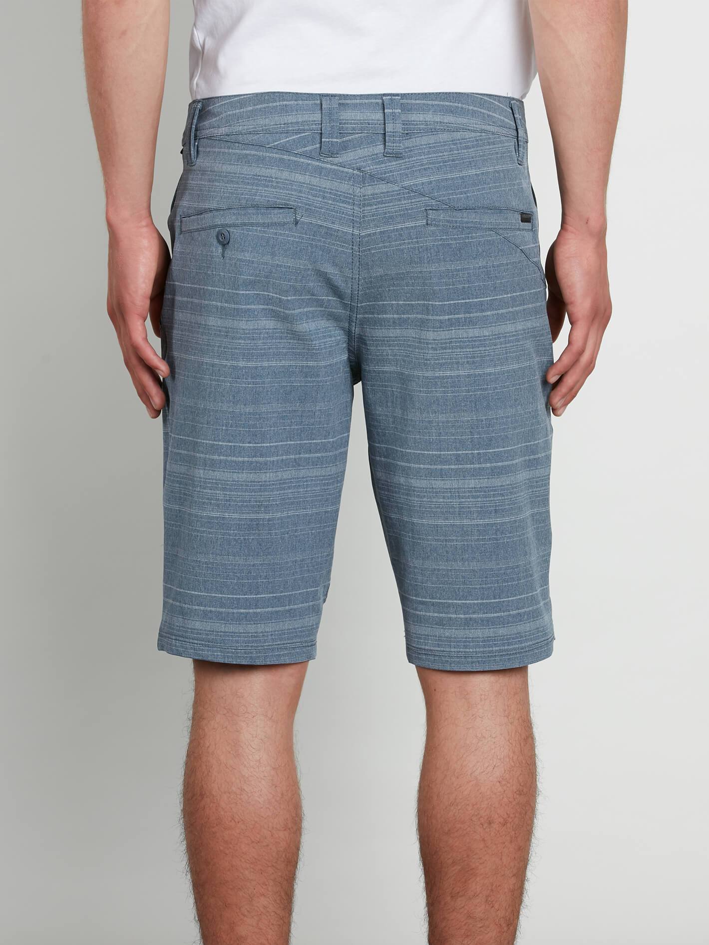 Frickin Surf N' Turf Mix Hybrid Shorts In Service Blue, Back View
