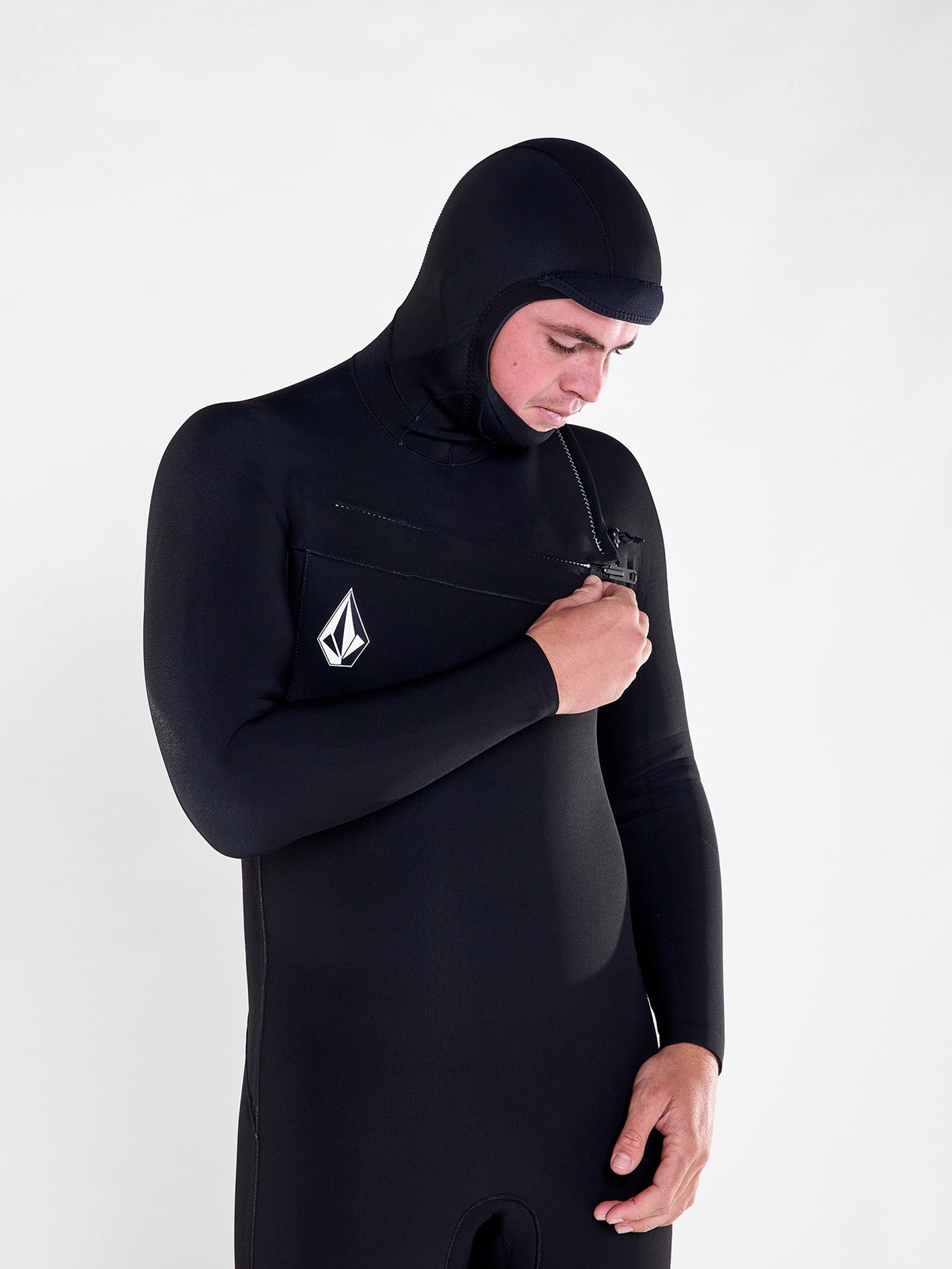 Modulator 5/4/3mm Hooded Chest Zip Wetsuit - Black
