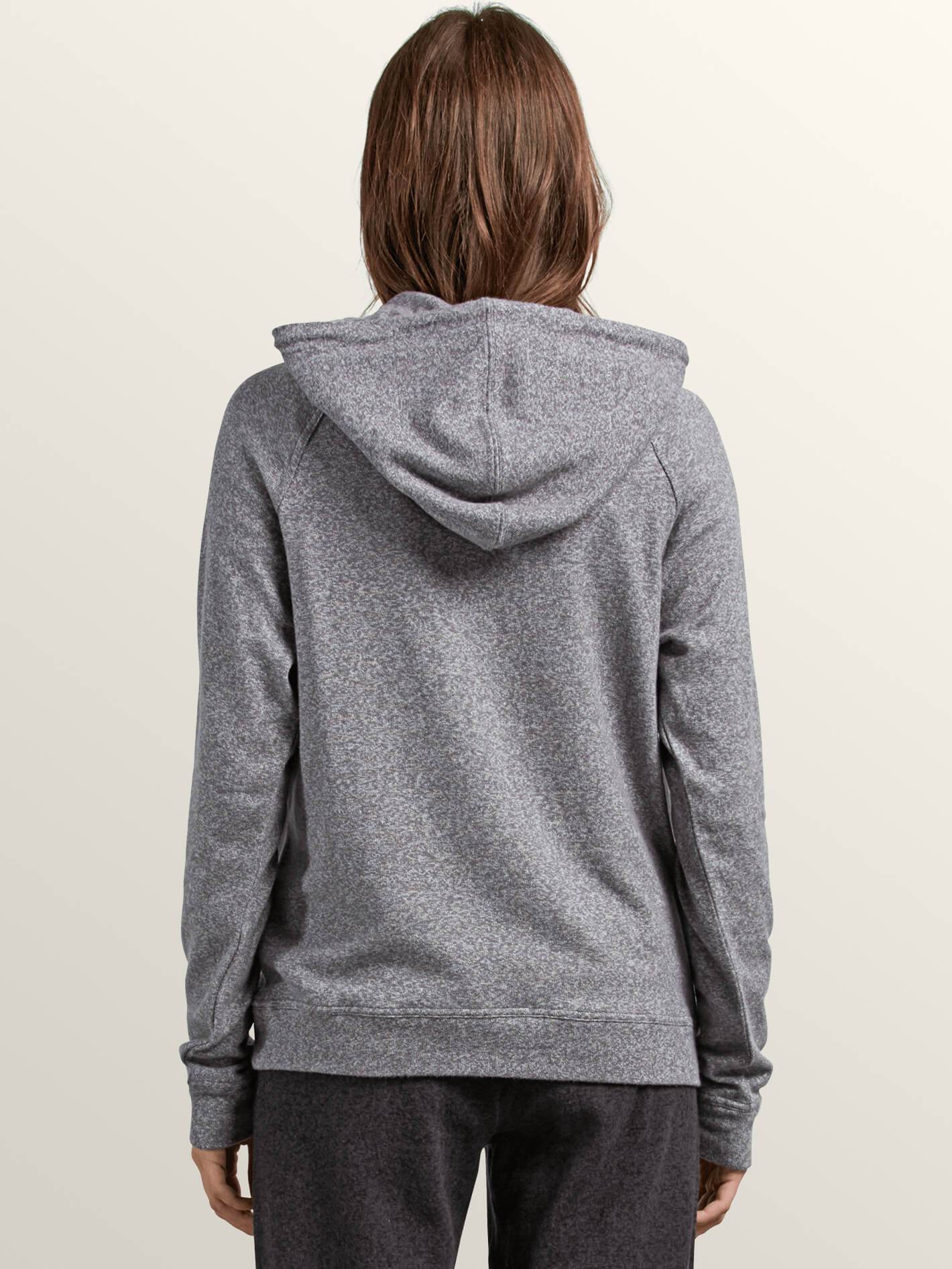 Lived In Lounge Pullover Hoodie In Charcoal Grey, Back View