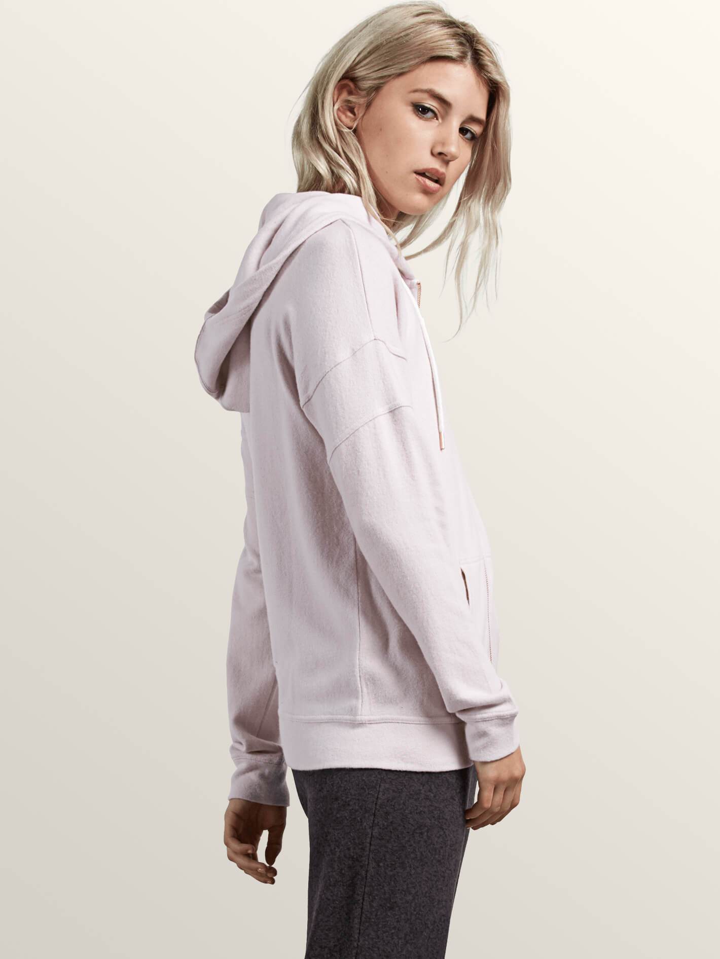 Lived In Lounge Zip Hoodie In Light Purple, Alternate View
