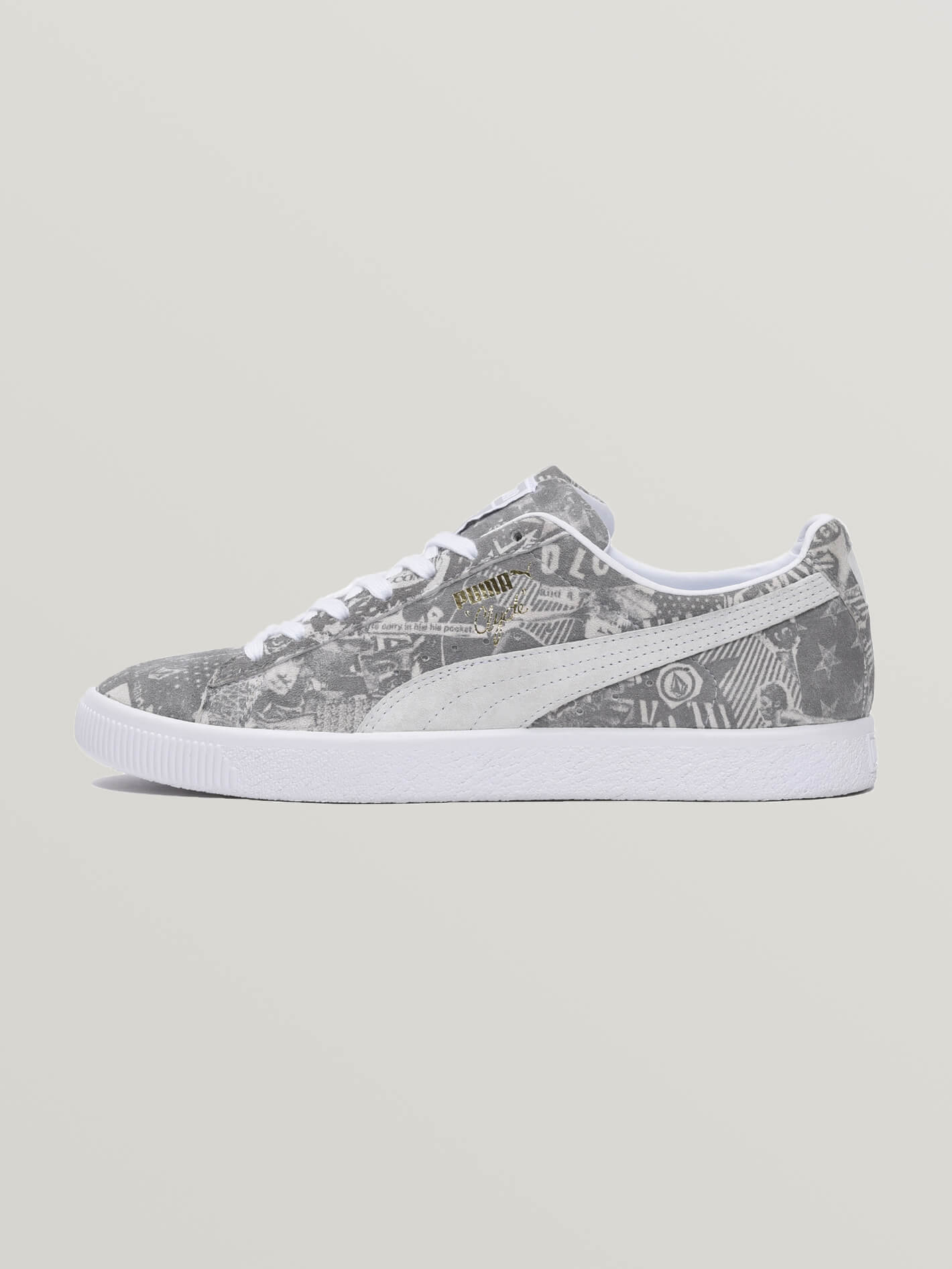 Puma Clyde X Volcom In White, Alternate View