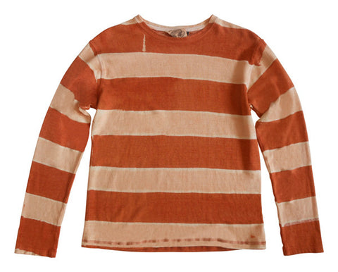 Long Sleeve Striped Hemp Blend Shirt