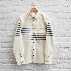Norse Projects Emil Stripe Shirt White Navy