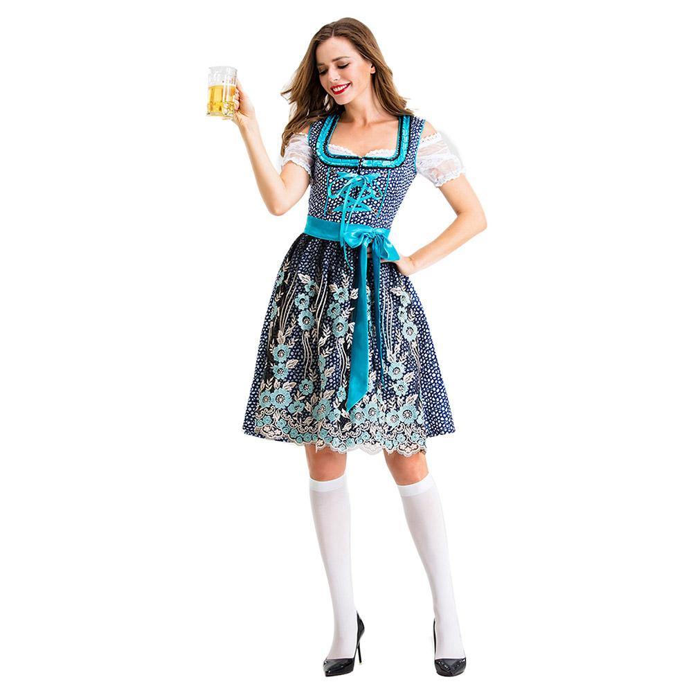 Bayerische Dirndl Damen Oktoberfest Kostüm Set Faschingkostüme Karnevalkostüme