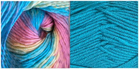 TURQUOISE + I CAN'T QUIT YOU BABY - Falling Leaves Shawl CAL