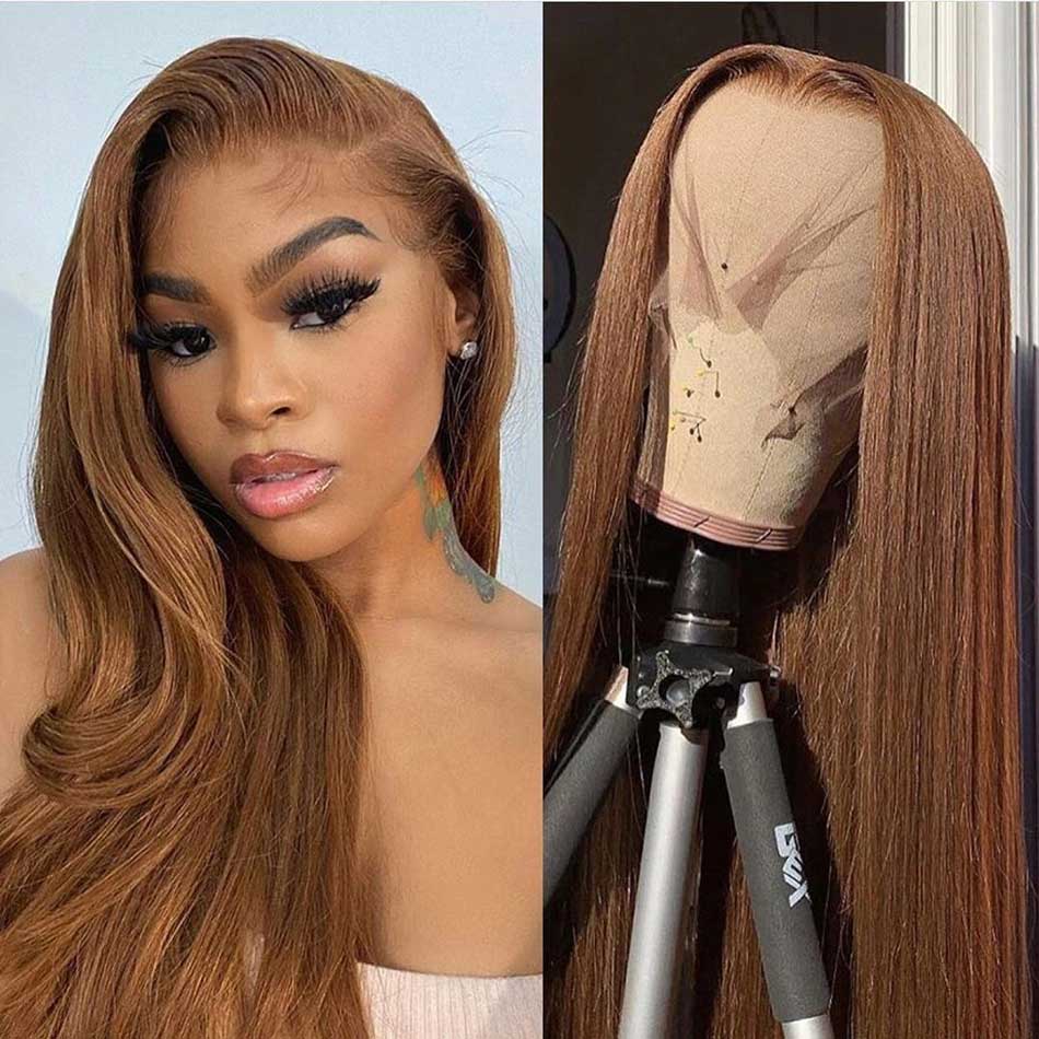 honey brown lace front wigs