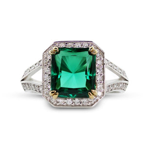 Percy Emerald Radiant Ring
