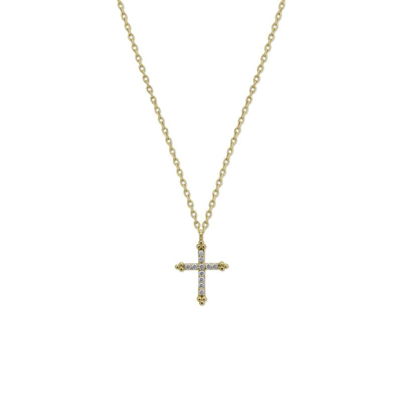 9K Yellow Gold Necklace - Cross Design