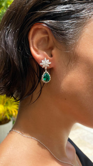 Camari Emerald Pear Microset Drops