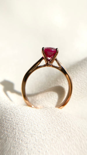 Dakota Ring 1.00ct 18K Rose Gold Ruby